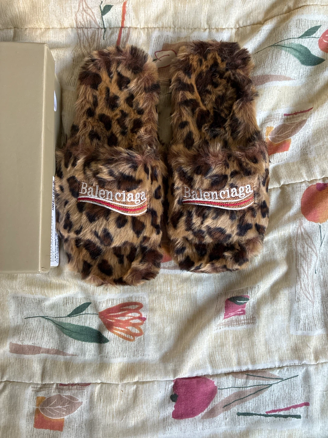 Balenciaga Leopard Print Fur Slides - photo 2