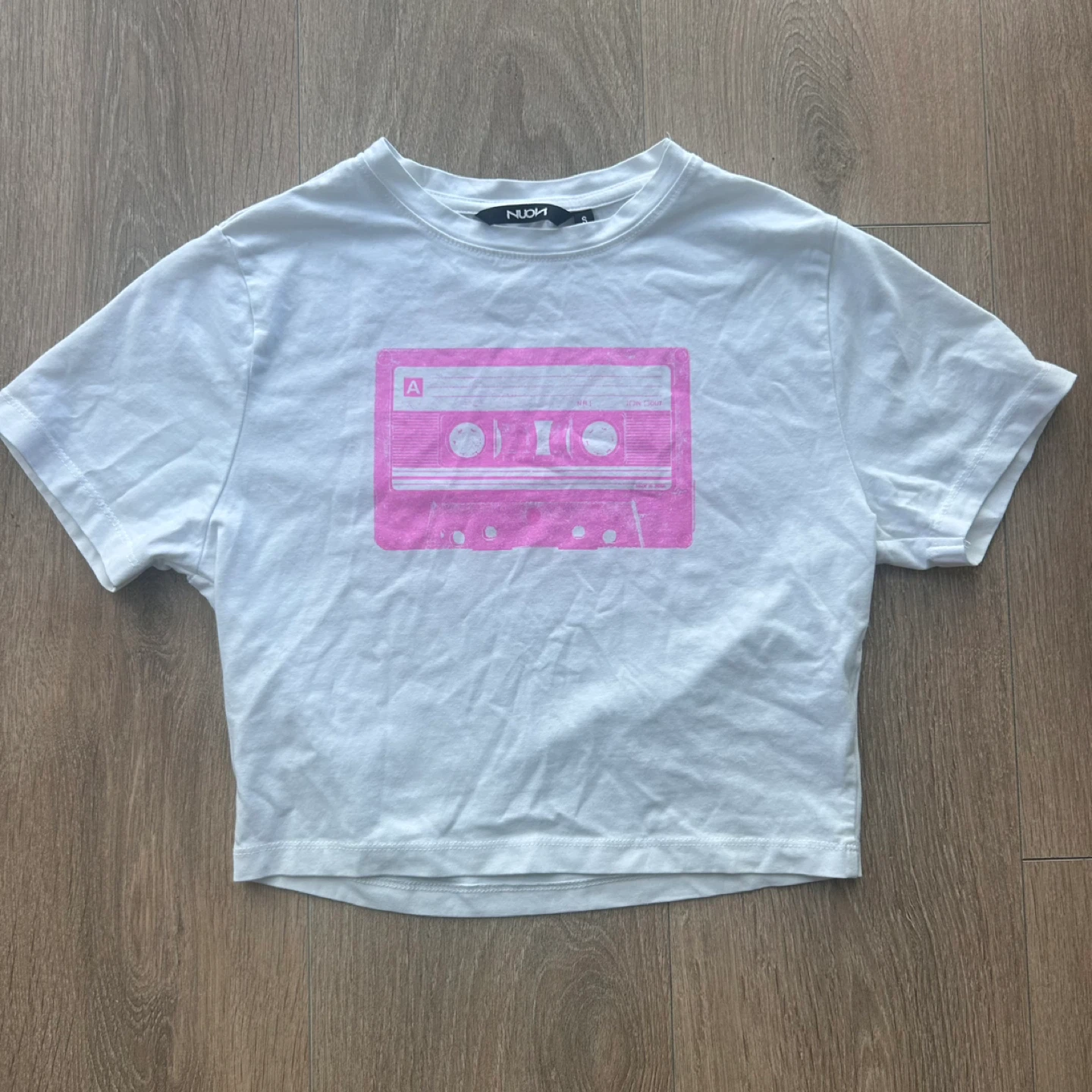 Nuon Pink Cassette Baby Tee