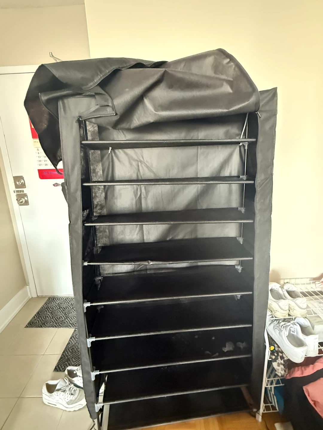 Black 9-Tier Shoe Rack Organizer - photo 3