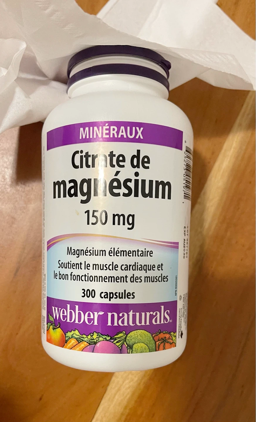 Webber Naturals Magnesium Citrate 150mg 300 Capsules