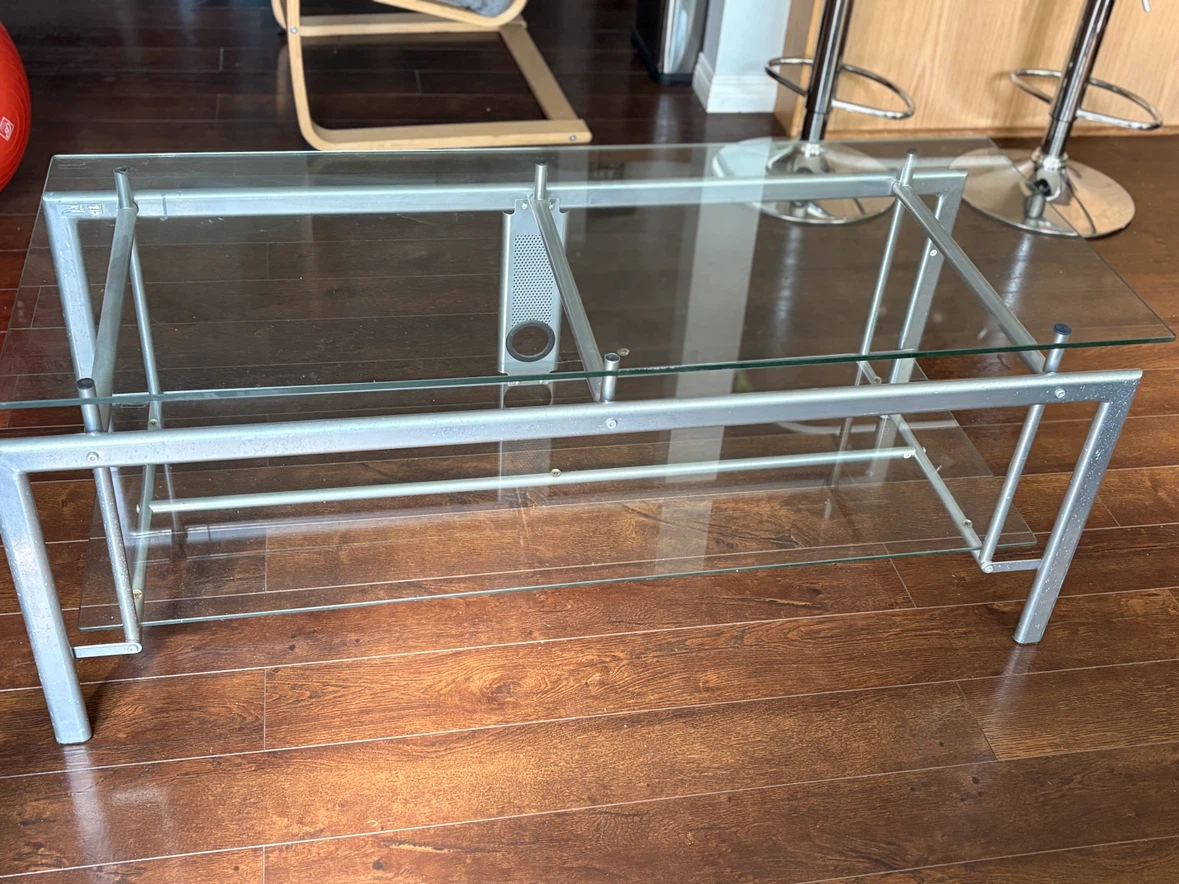 TV Stand Glass 48”x19”x19 3/4(depth)