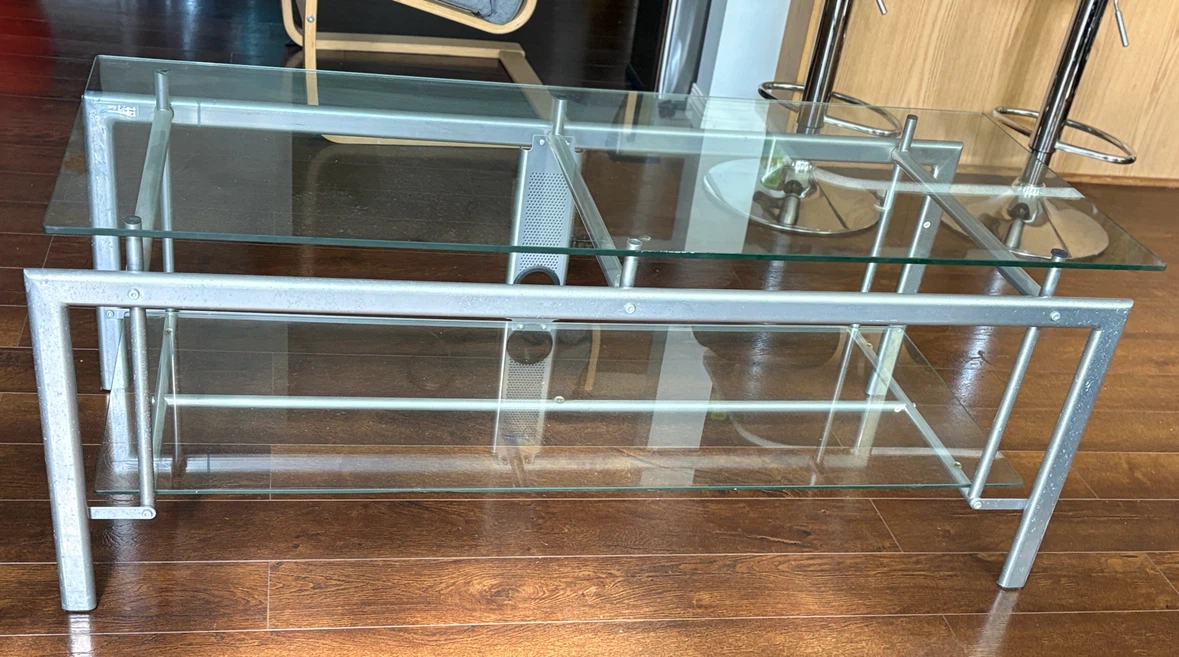 TV Stand Glass 48”x19”x19 3/4(depth) - photo 4