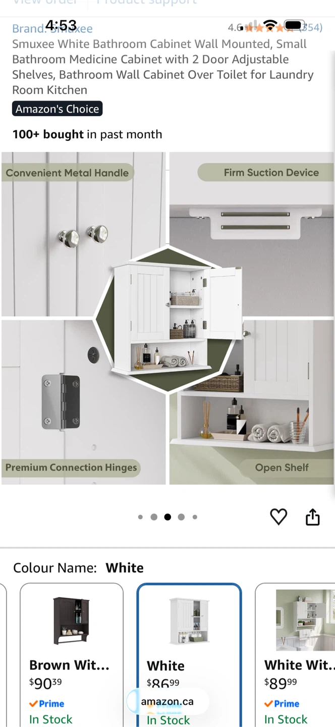 White Wall-Mounted medicine cabinet - photo 2