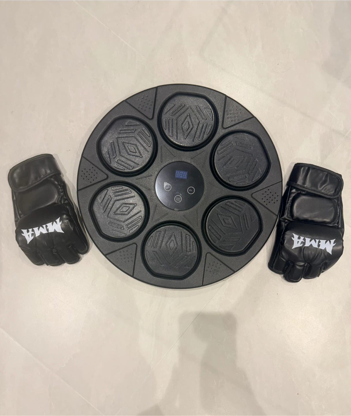 Electronic Music Boxing Training Pad with MMA Gloves