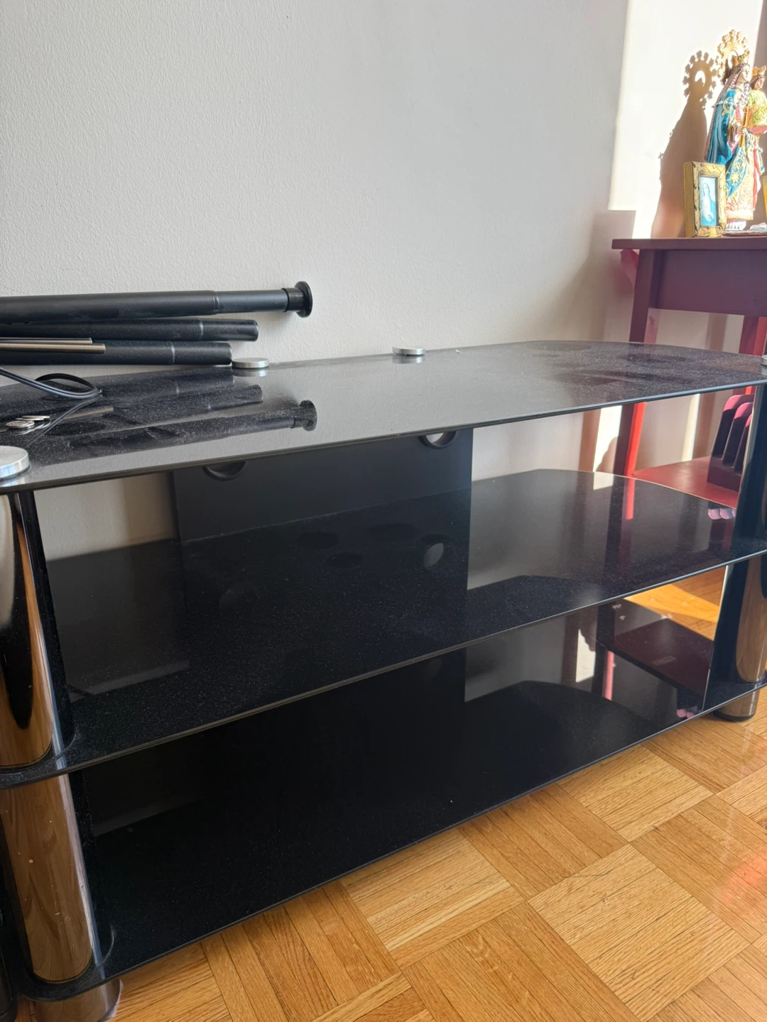 Sonax Black Glass TV Stand