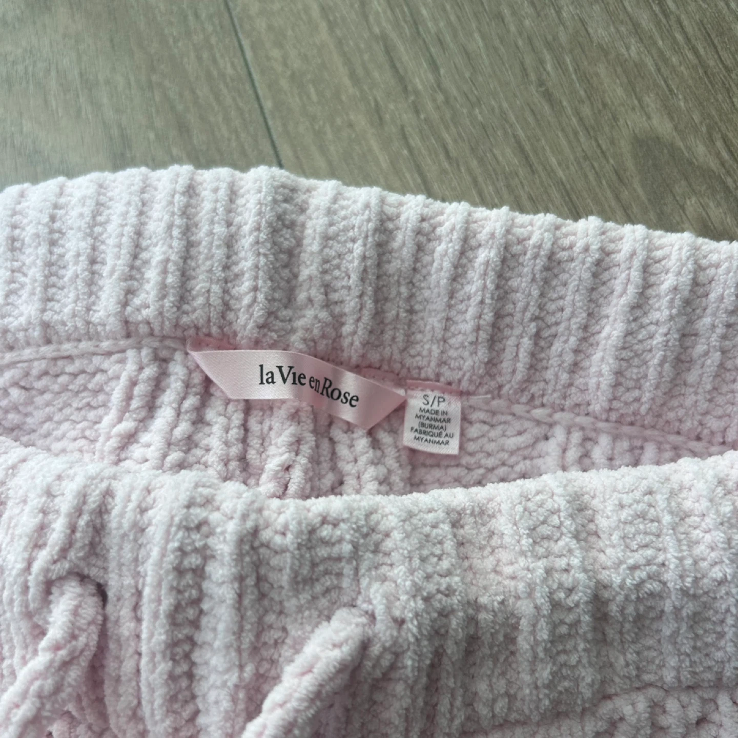 La Vie en Rose Pink Cable Knit Pajama Set - photo 4