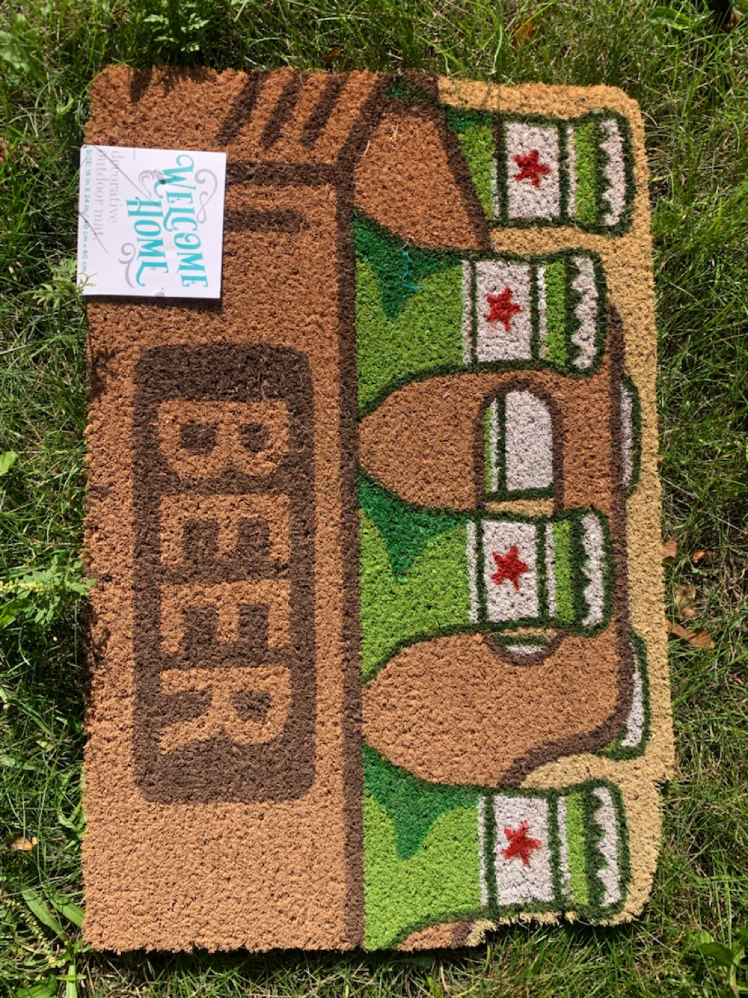 Coir Beer Welcome Mat