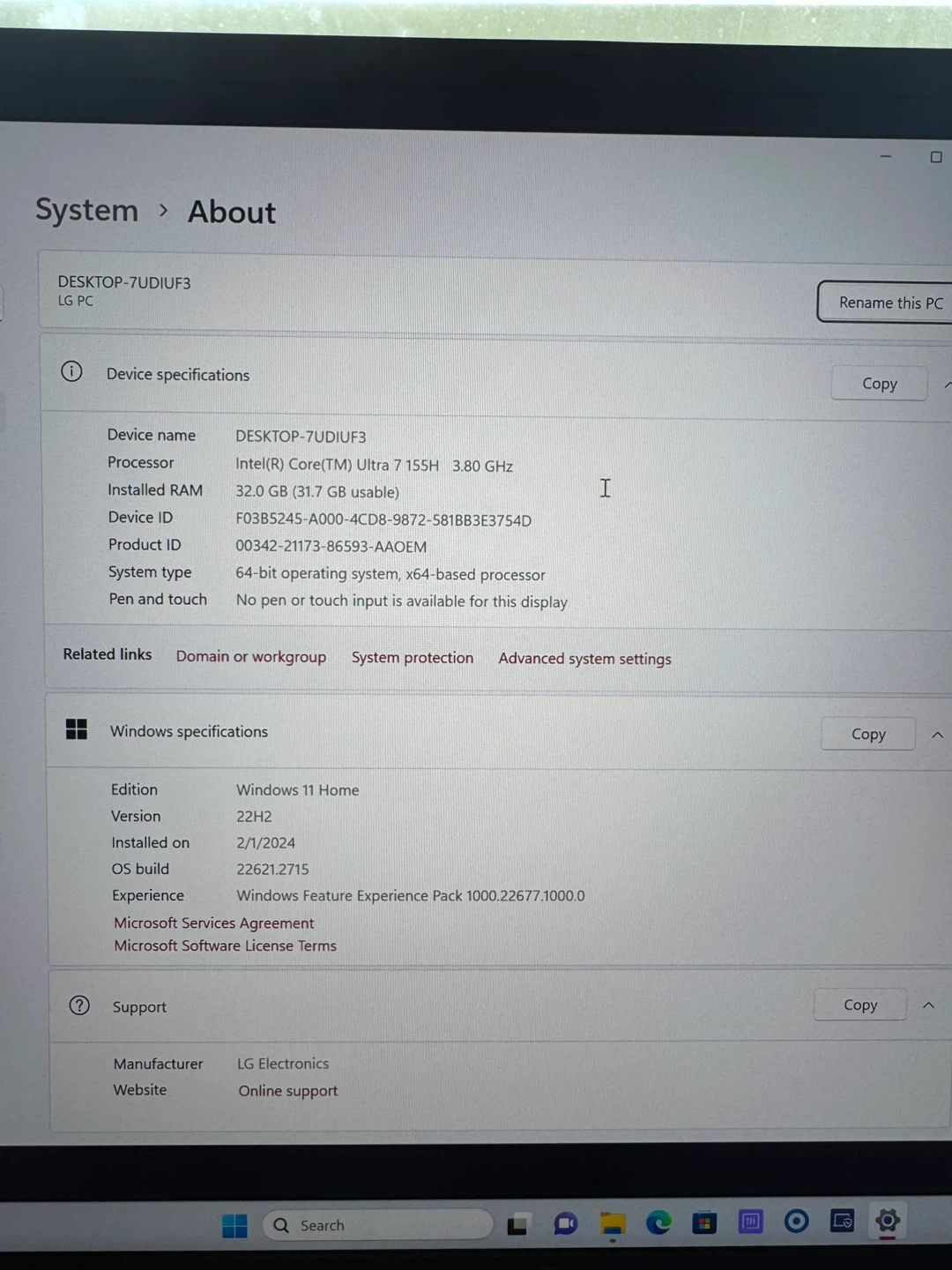 LG gram 16 Laptop - Intel Core Ultra 7, 32GB RAM - photo 5