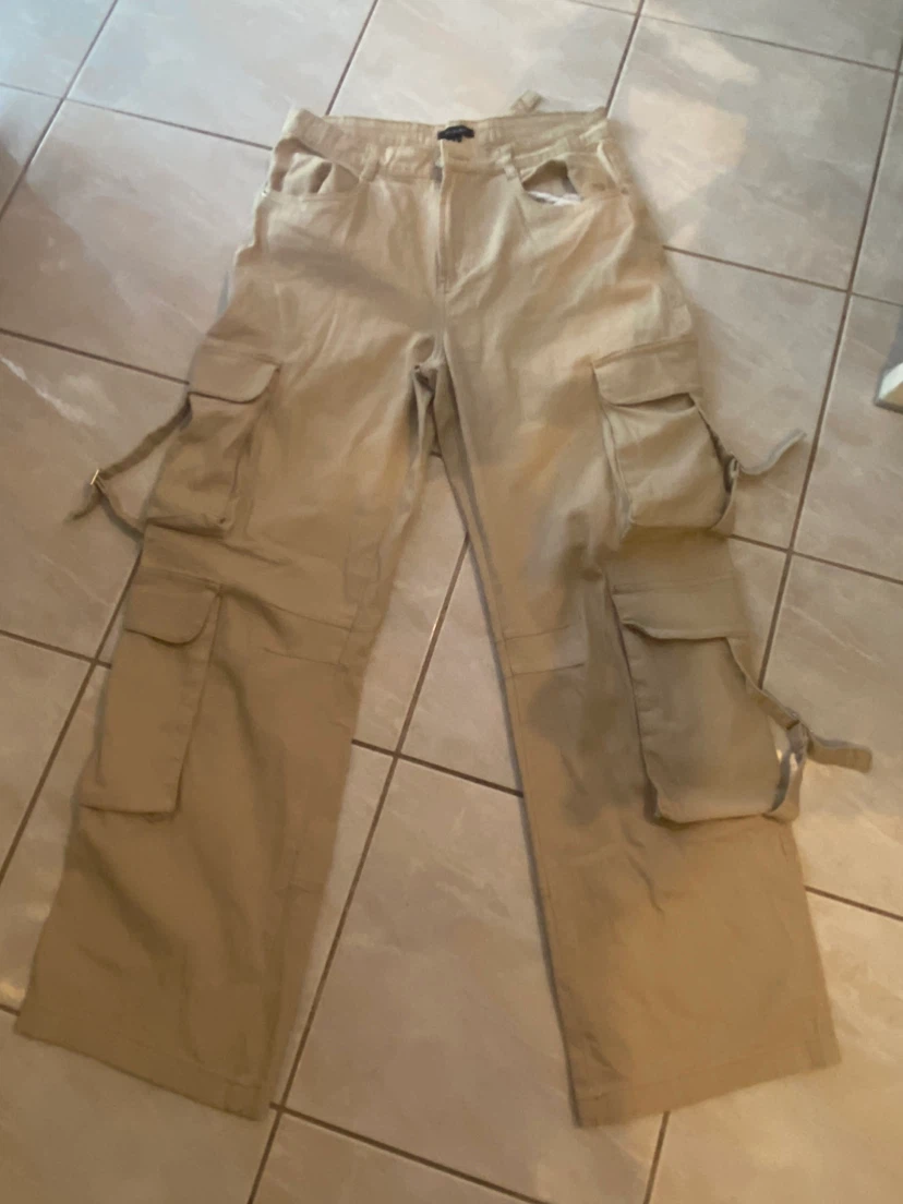 Beige Cargo Pants
