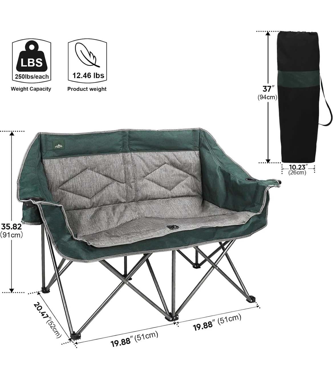Northroad Double Camping Chair - photo 3