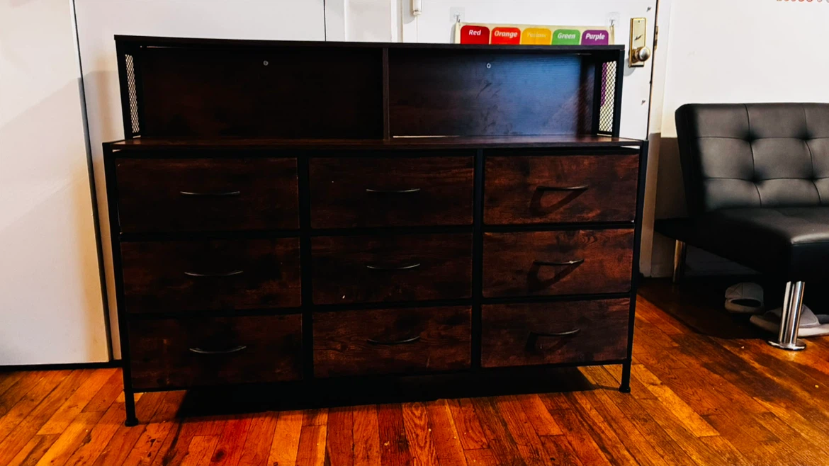 9-Drawer Dresser with Storage Shelf