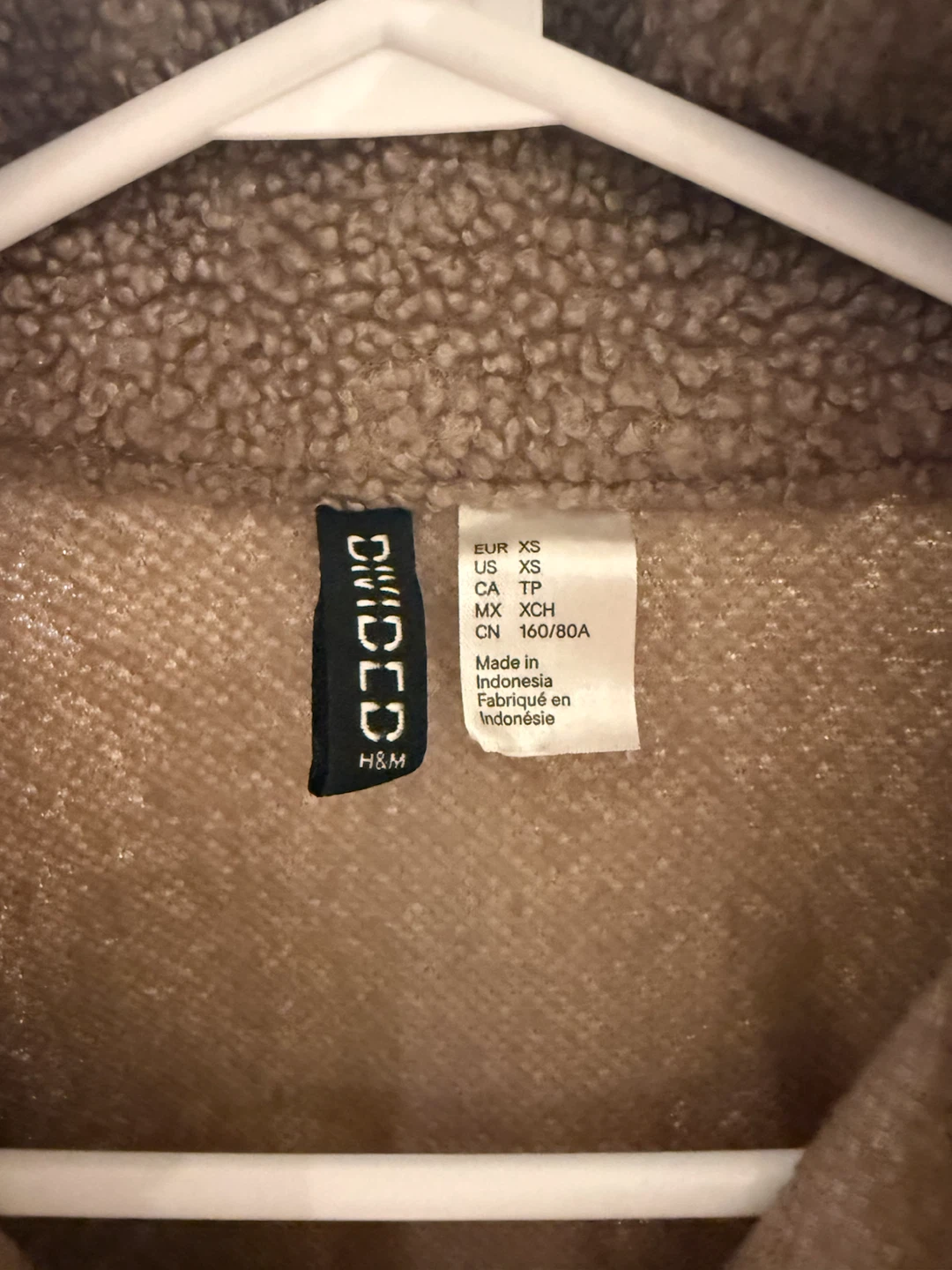H&M DIVIDED Taupe Sherpa Fleece Jacket - photo 2
