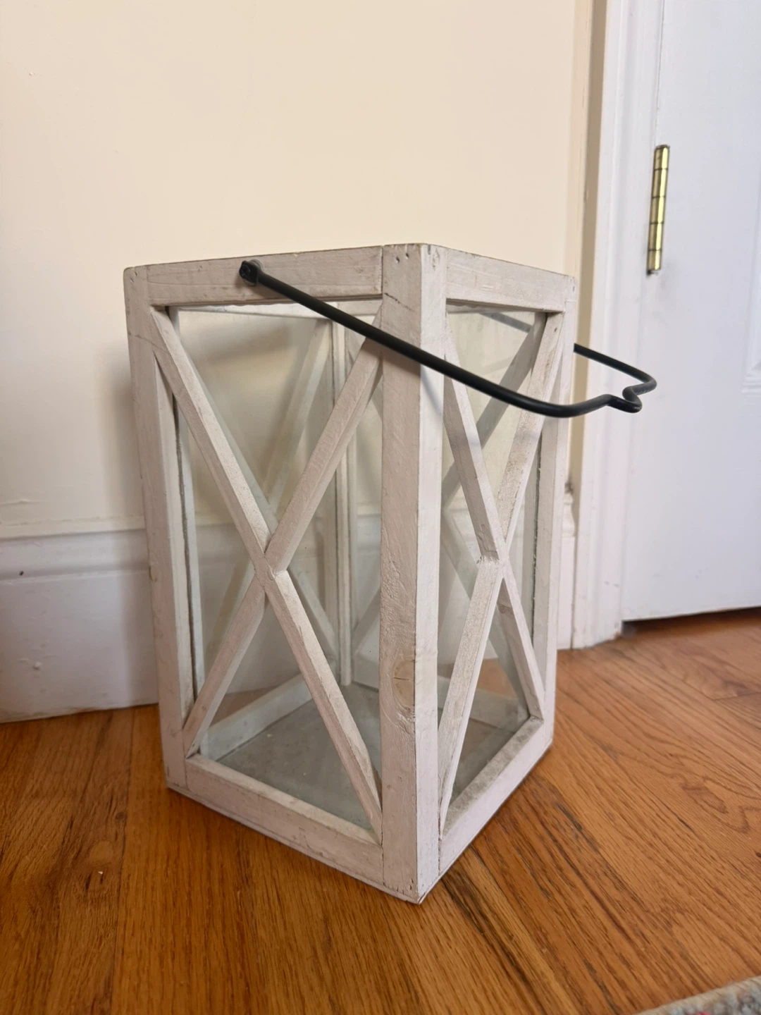 White Wooden Decorative Lantern