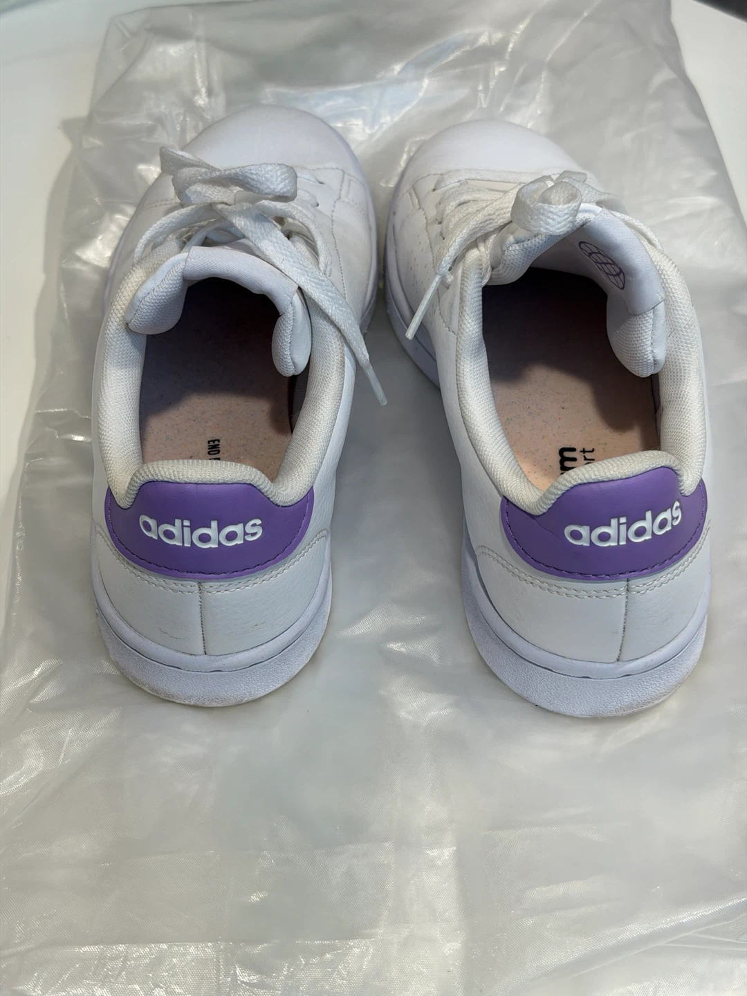 Adidas White Sneakers with Purple Detail - photo 2