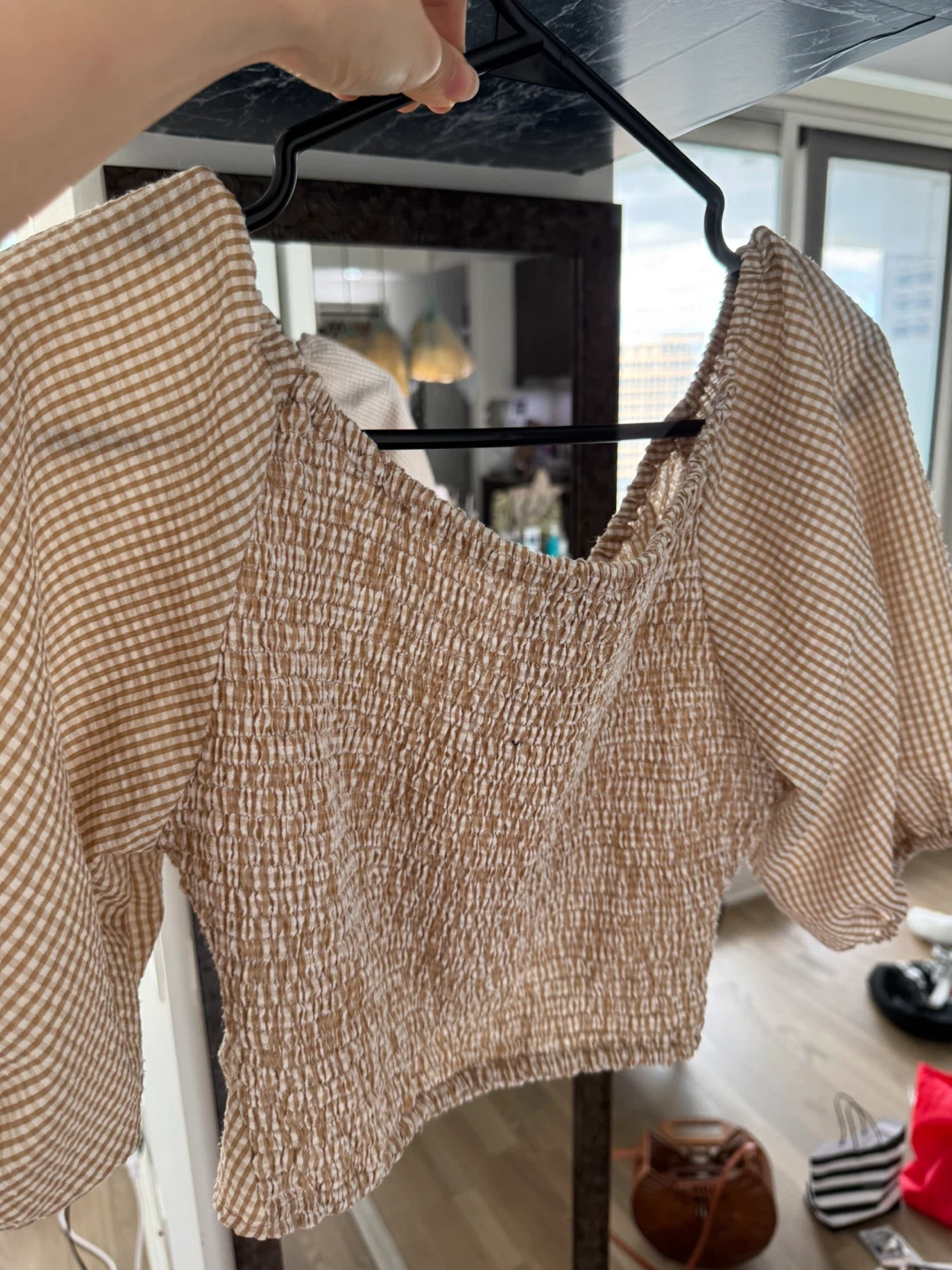 Bamboo Blonde Gingham Top - photo 4
