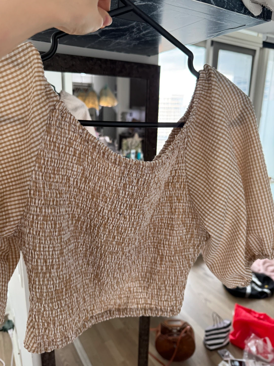 Bamboo Blonde Gingham Top - photo 5