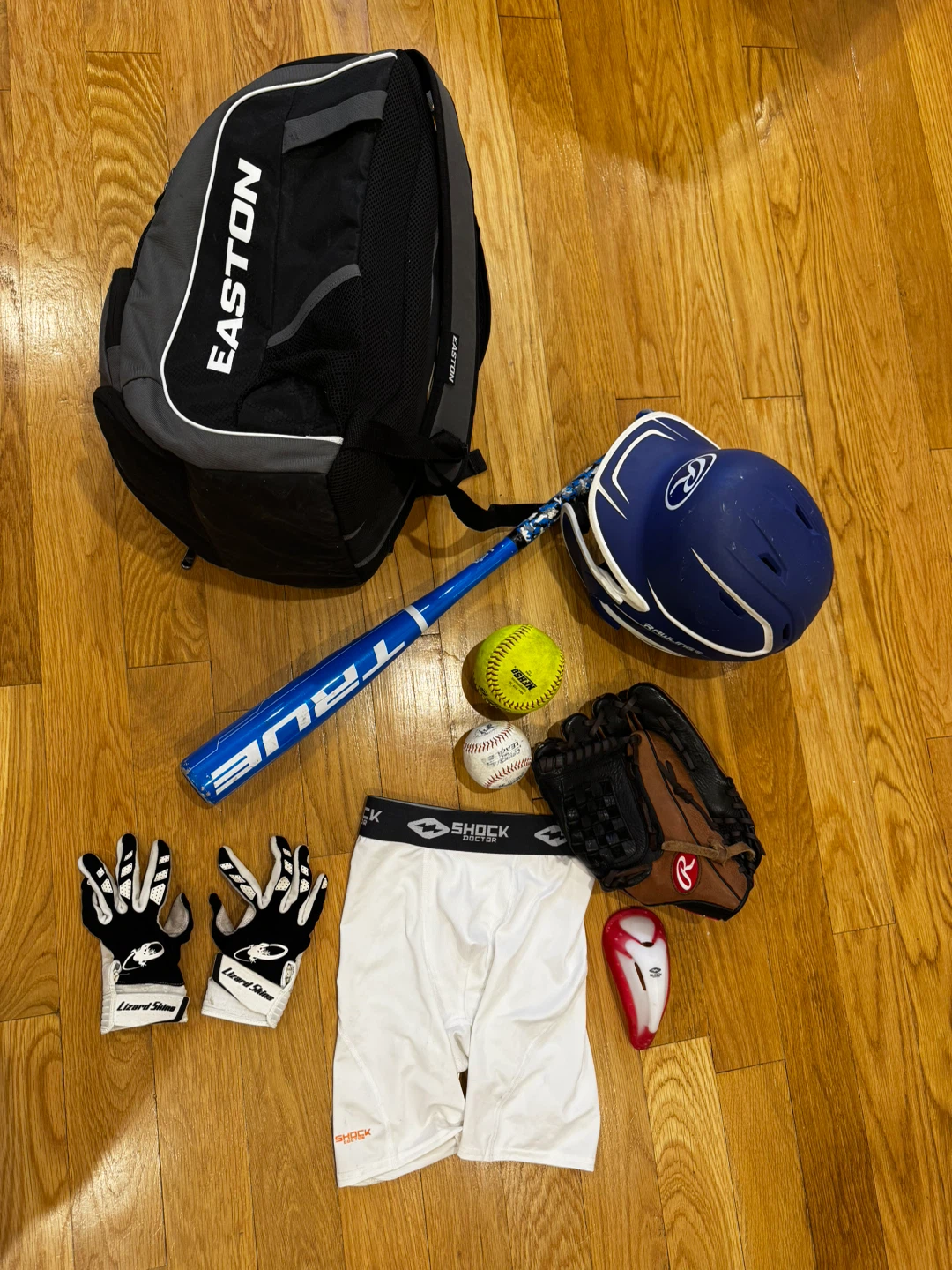 Rawlings Tee Ball Helmet and Easton Baseball Gear Set