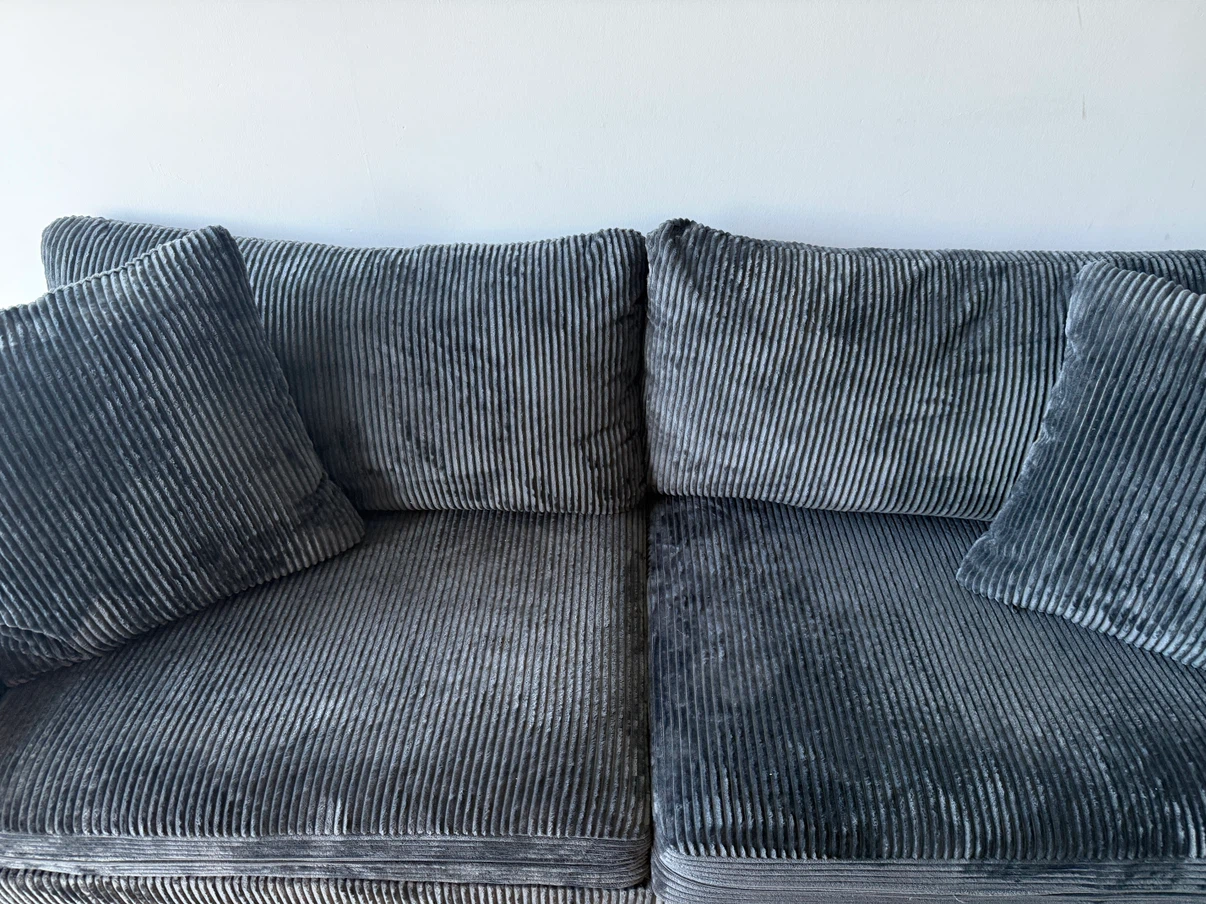 Dark Grey Corduroy Sofa - photo 2