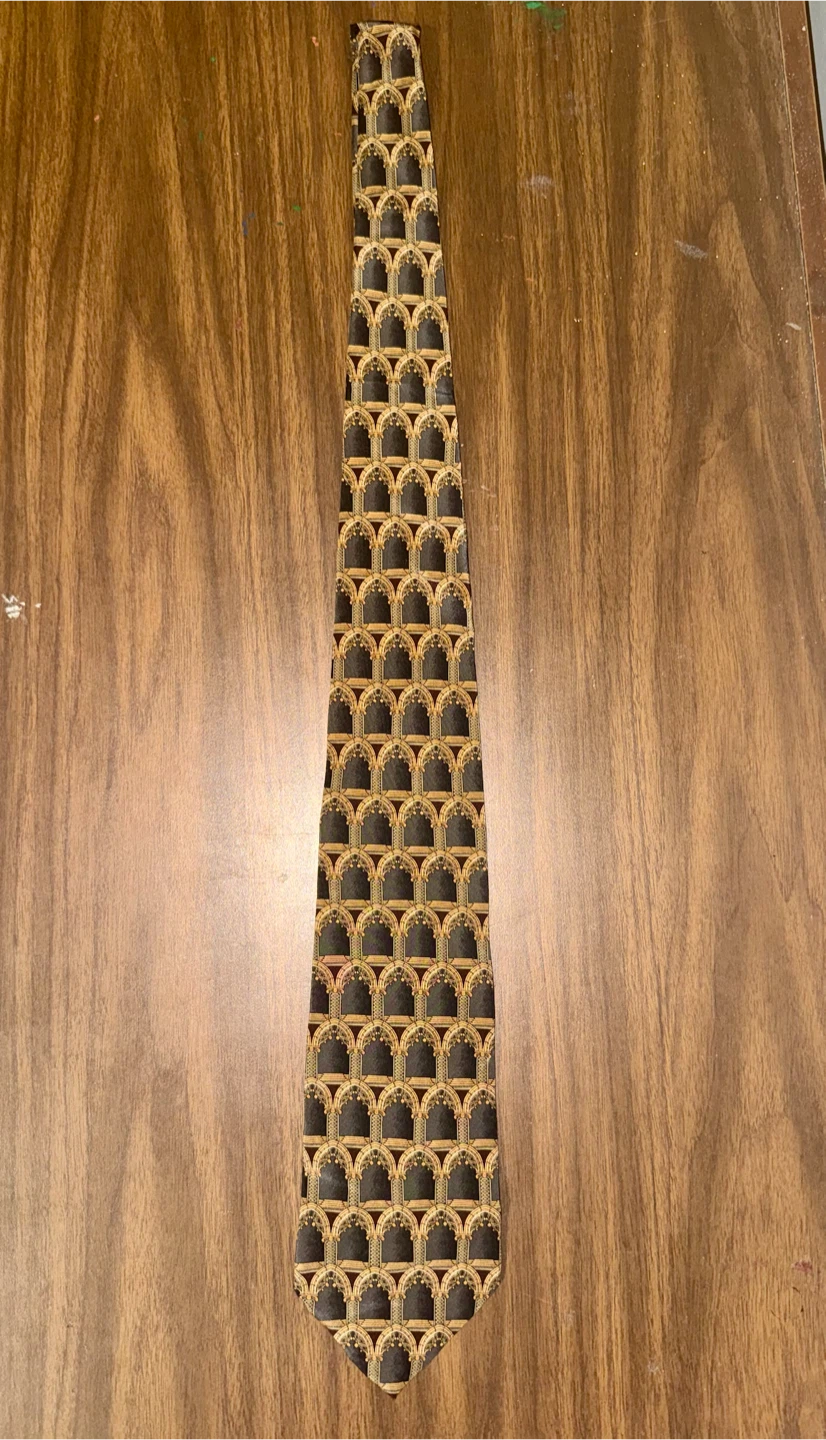 Christian Dior Monsieur 100% Silk Vintage Tie – Gothic Arch - photo 3