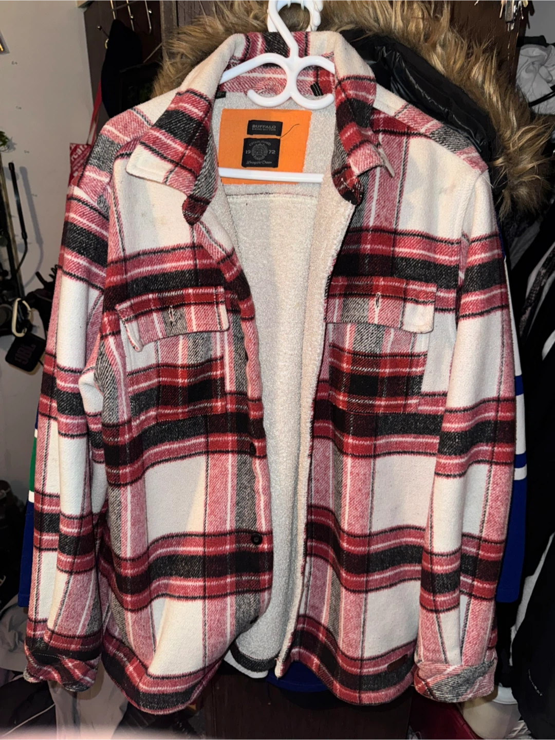 Buffalo David Bitton Plaid Fleece-Lined Shirt Jacket