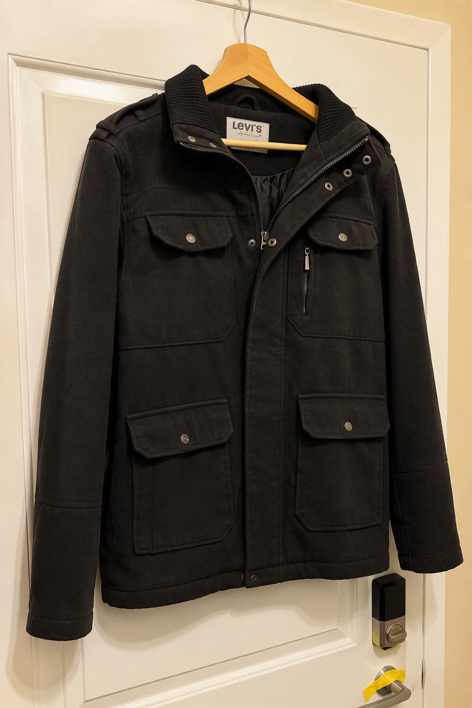 Levi's Men Military Black Jacket Medium