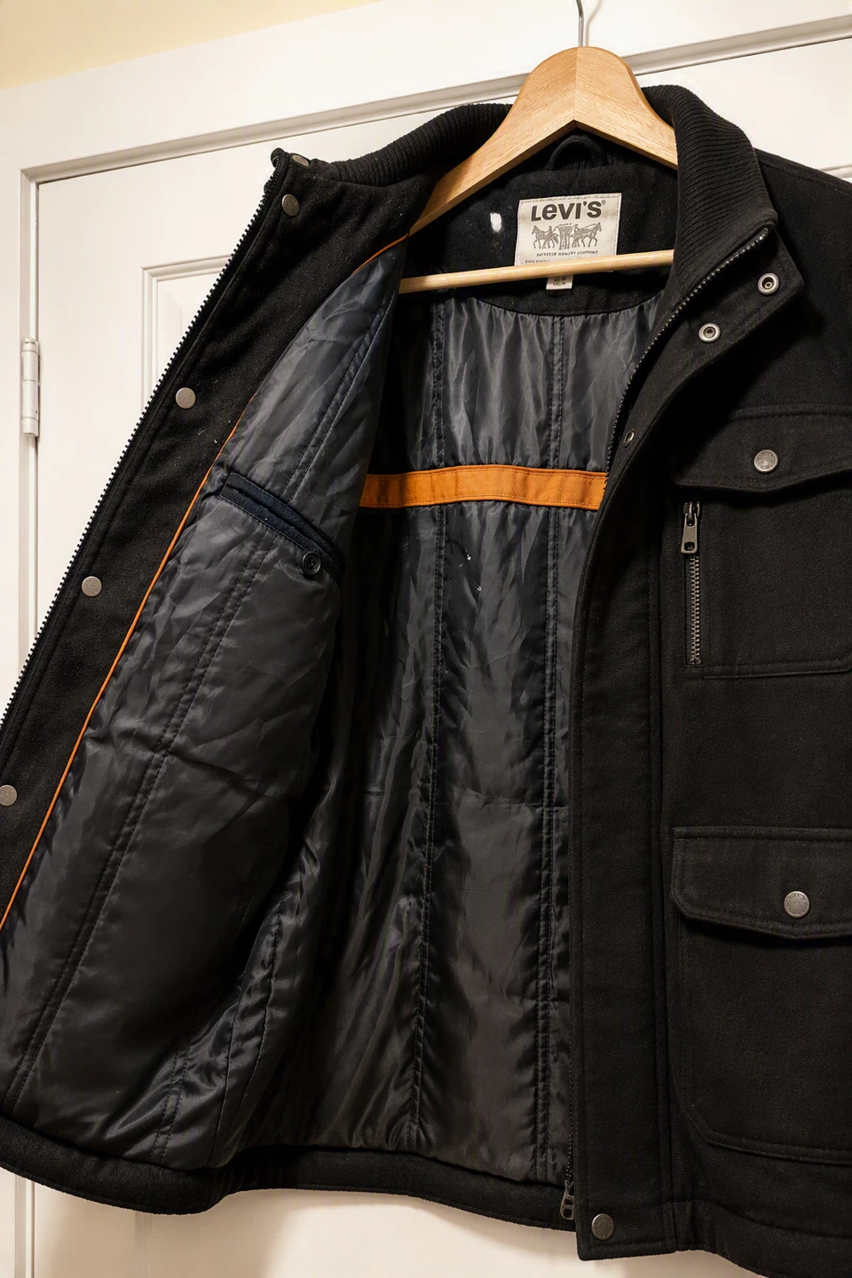 Levi's Men Military Black Jacket Medium - photo 2