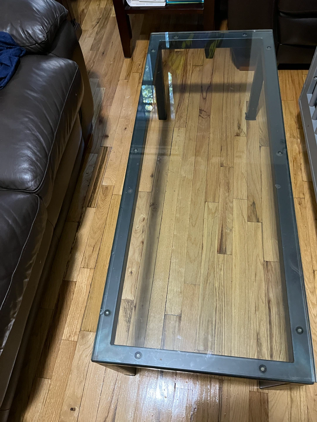 Glass and Metal Coffee Table - photo 2