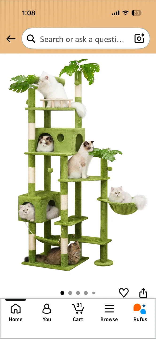 Green Cat Tree Tower