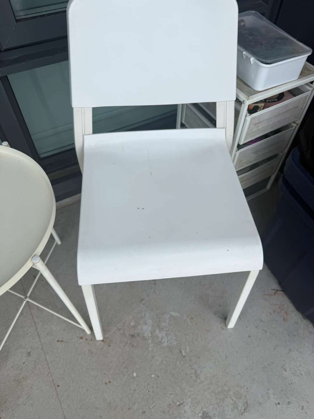 Two IKEA White Chairs - photo 2