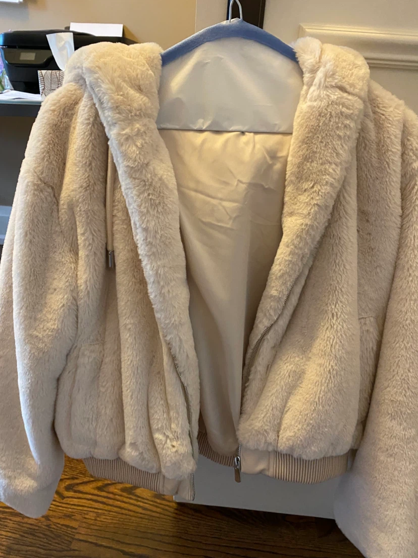 Zara Faux Fur Hooded Jacket