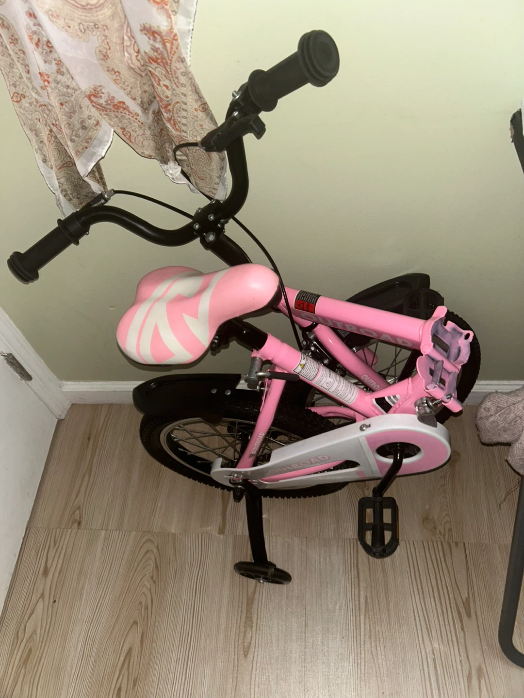 Bicicleta de niña aro 16” rosada
