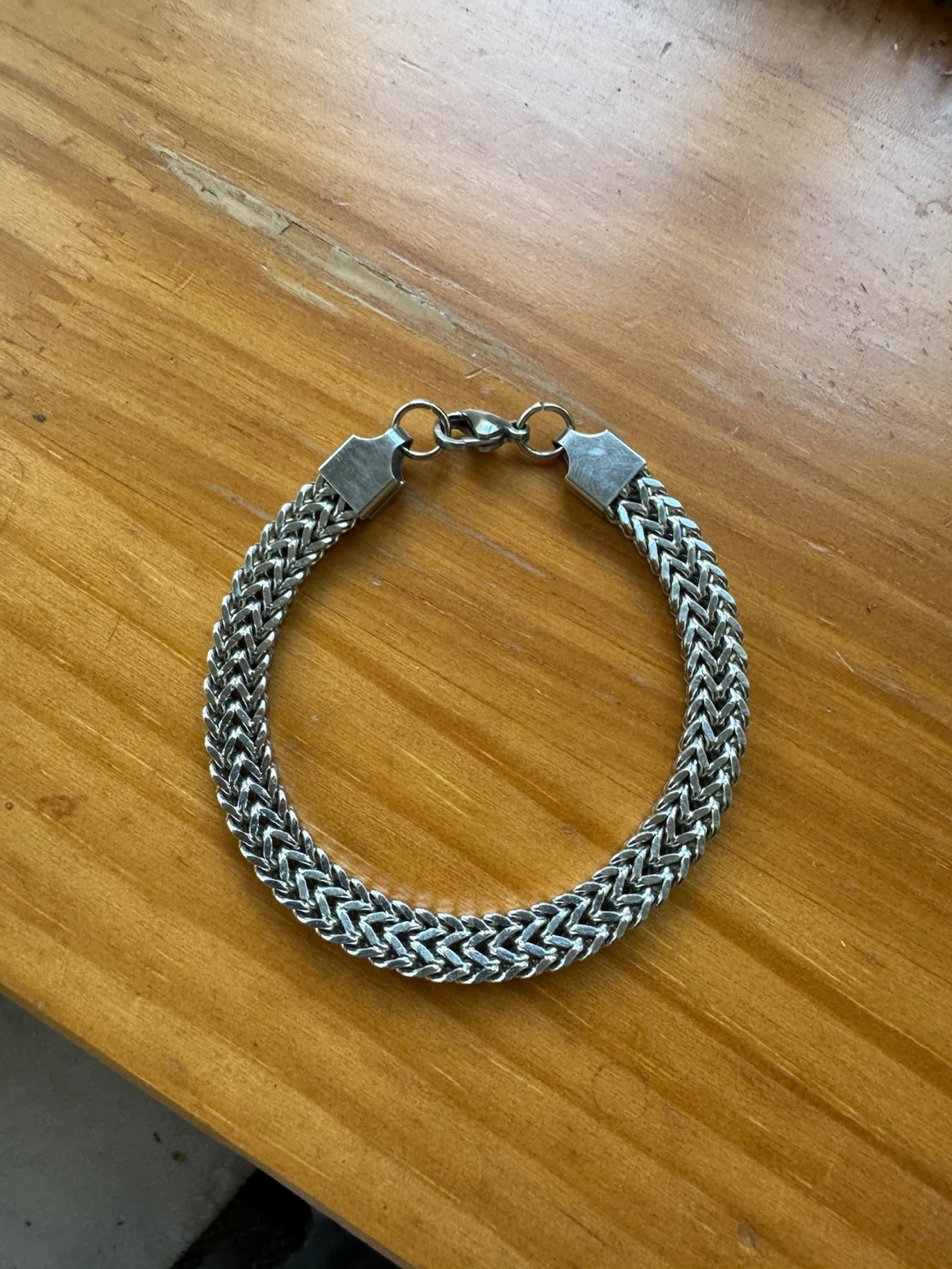 Silver-Tone Wheat Chain Bracelet