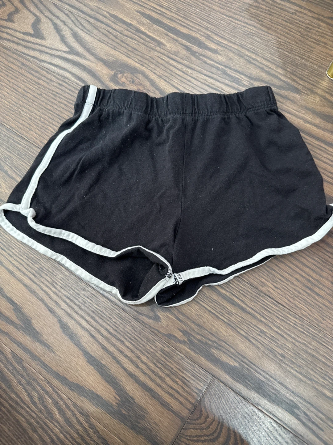Black Athletic Shorts with White Trim