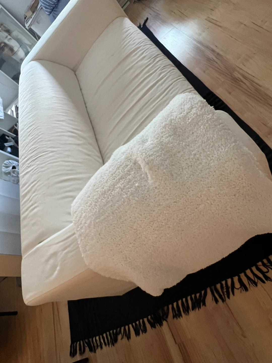 Sofa (Klippan IKEA) with custom legs and cover - photo 2