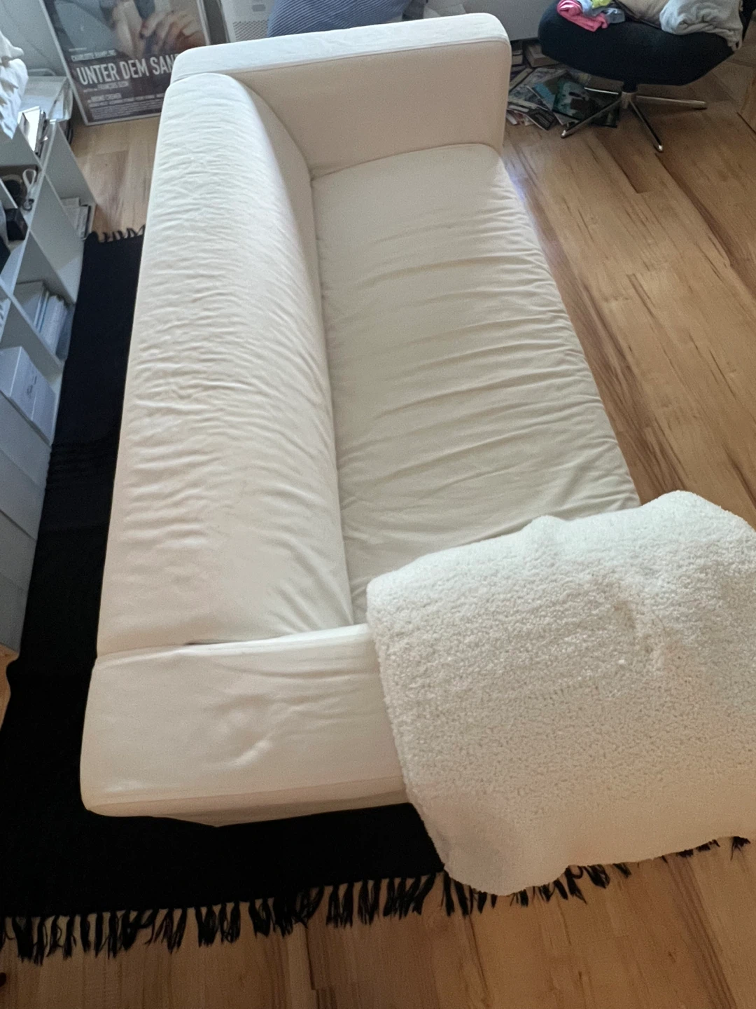 Sofa (Klippan IKEA) with custom legs and cover - photo 3