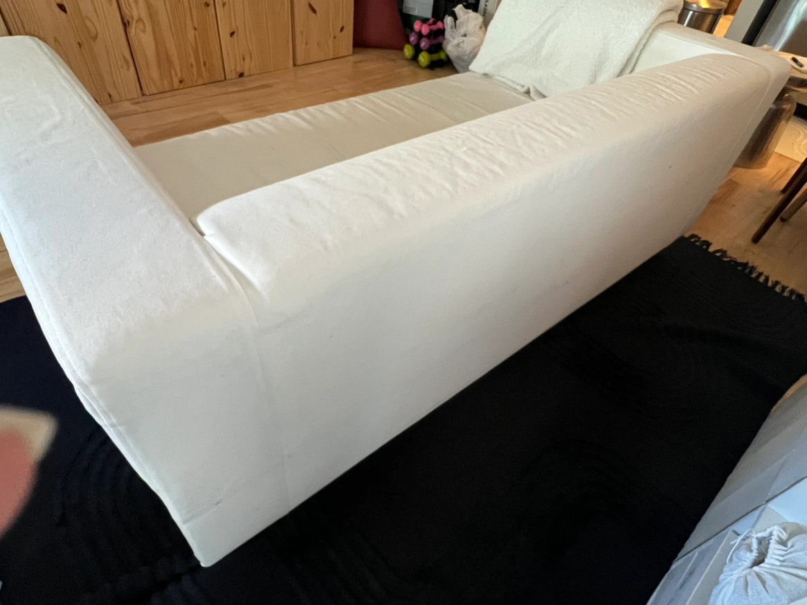 Sofa (Klippan IKEA) with custom legs and cover - photo 4