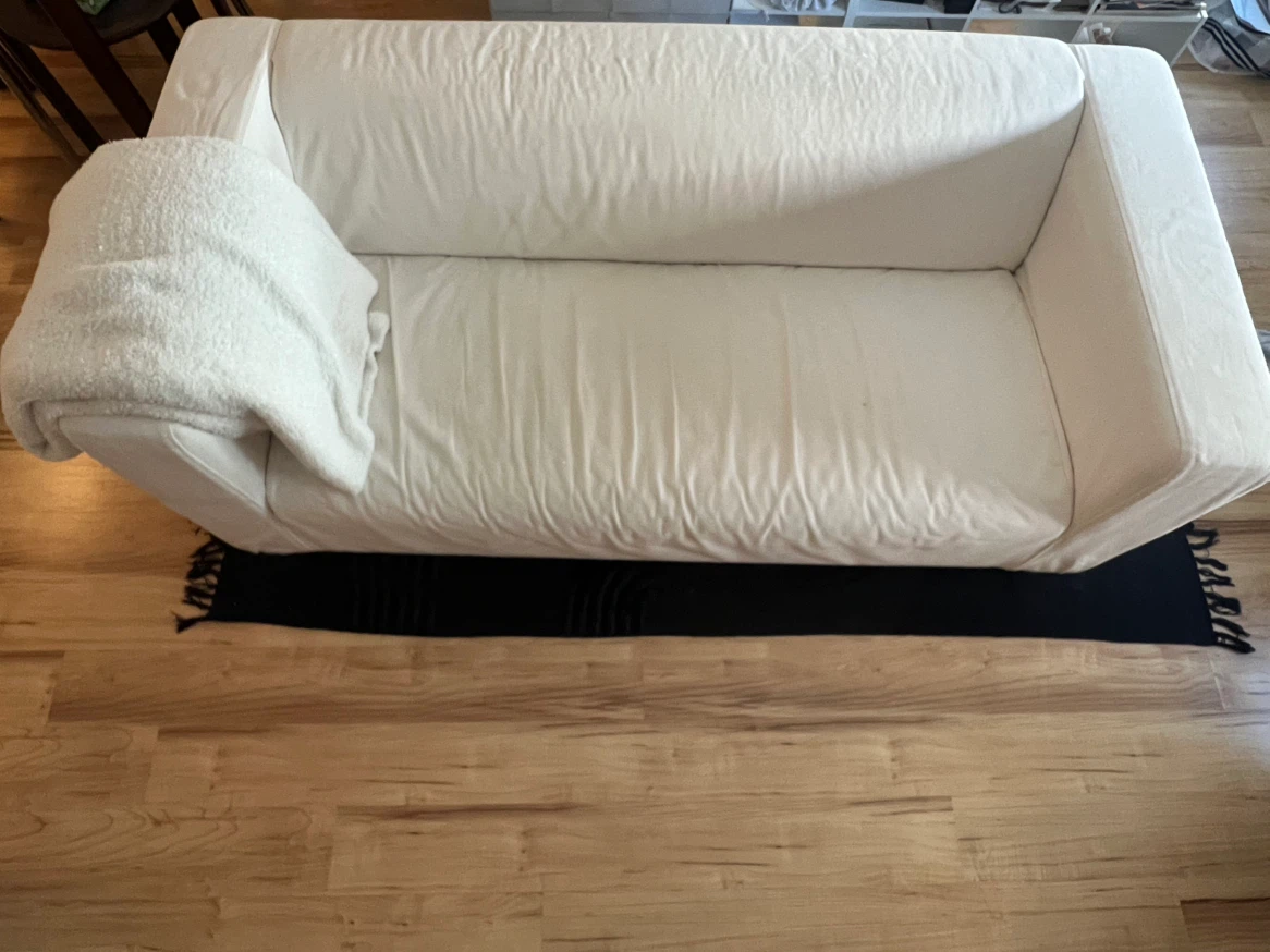 Sofa (Klippan IKEA) with custom legs and cover - photo 5
