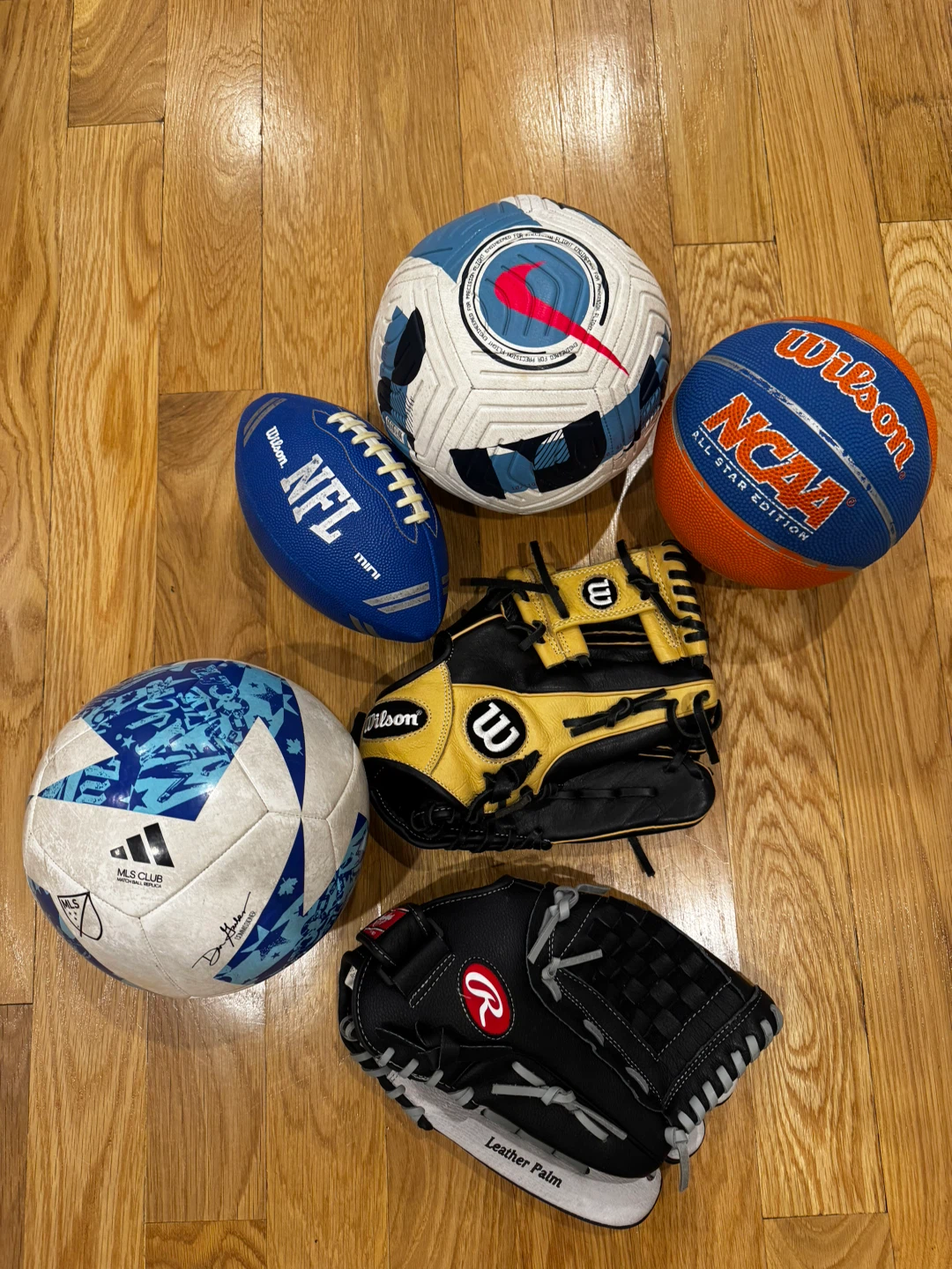 Assorted Sports Ball and Glove Set
