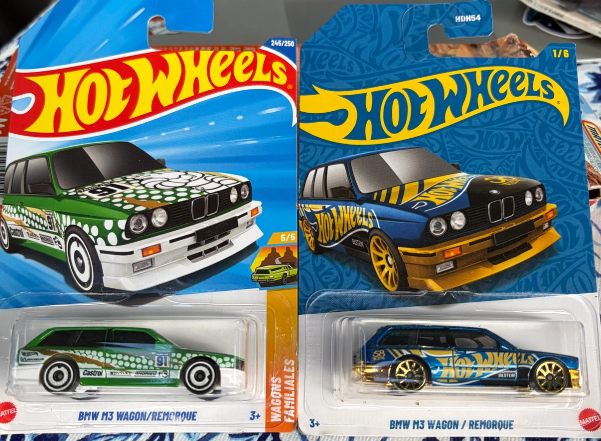 Two Hot Wheels BMW M3 Wagon Die-cast Cars