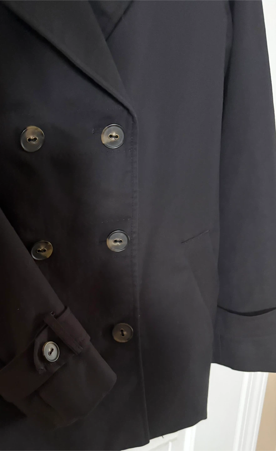 Le Château Women’s Black Double Breasted Trench Coat - photo 4