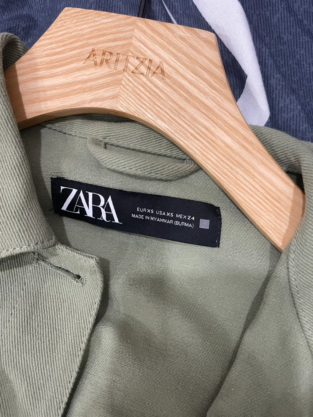 Zara Olive Green Cropped Jacket - photo 4