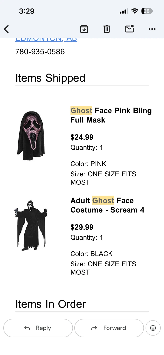 Pink Ghostface Mask + Ghostface Costume Brand New - photo 5