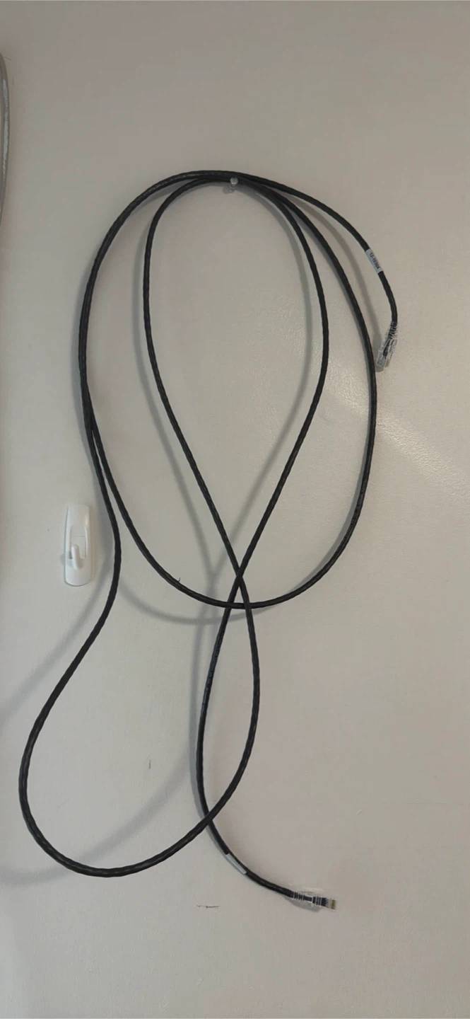 Black 12 ft CAT7 Ethernet Cable