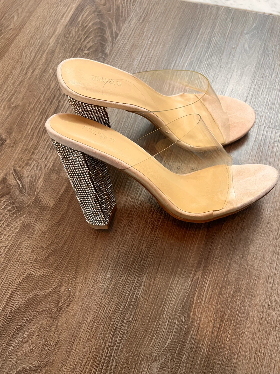 Forever 21 Rhinestone Block Heel Mules - photo 3