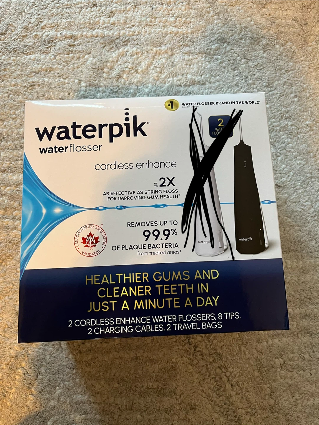 Waterpik Cordless Enhance Water Flosser BLACK ONLY