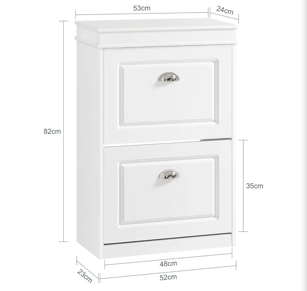White Entryway Shoe Storage Bench and Cabinet Set - photo 5