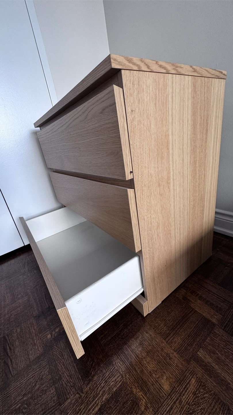 IKEA MALM 3-Drawer Dresser – Light Wood - photo 5