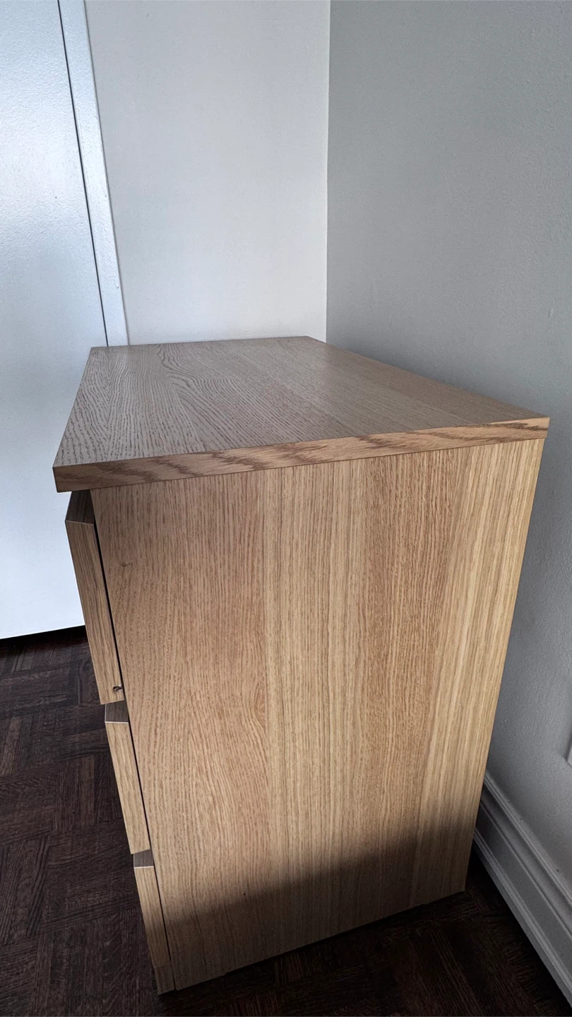 IKEA MALM 3-Drawer Dresser – Light Wood - photo 3