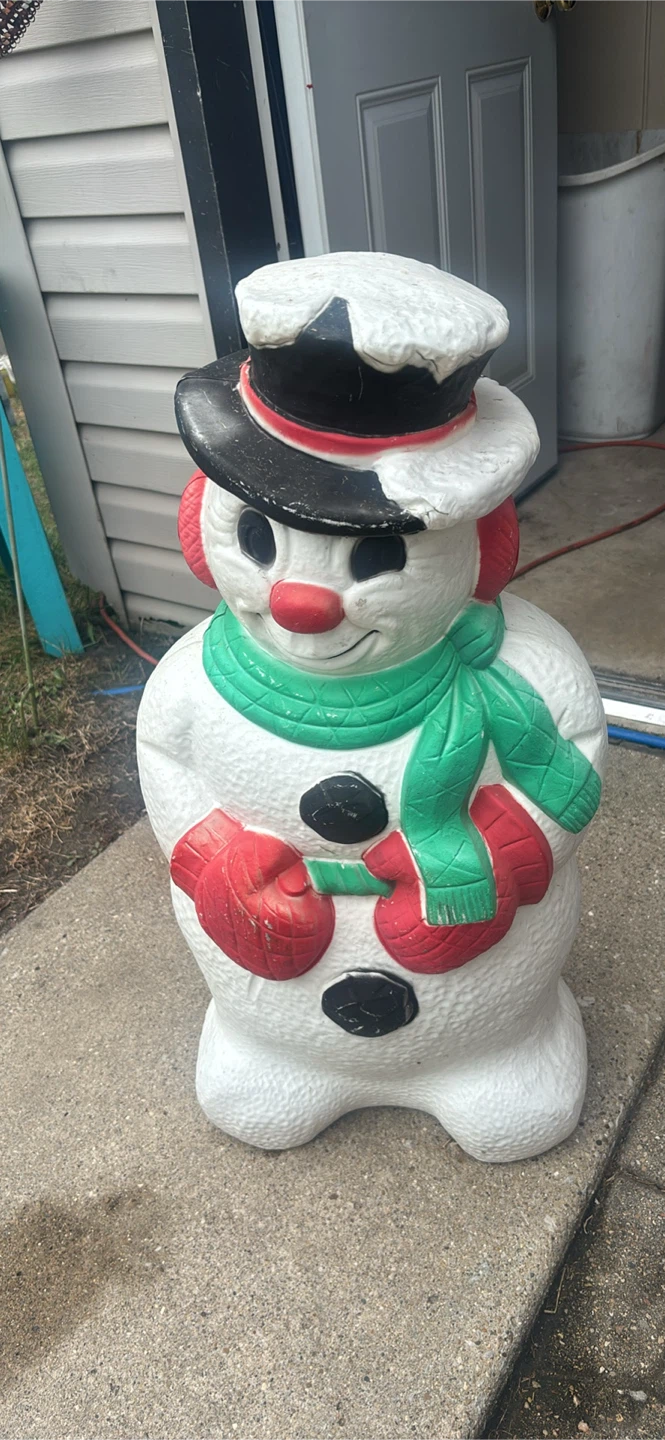 Vintage Plastic Snowman Christmas Decor - photo 5