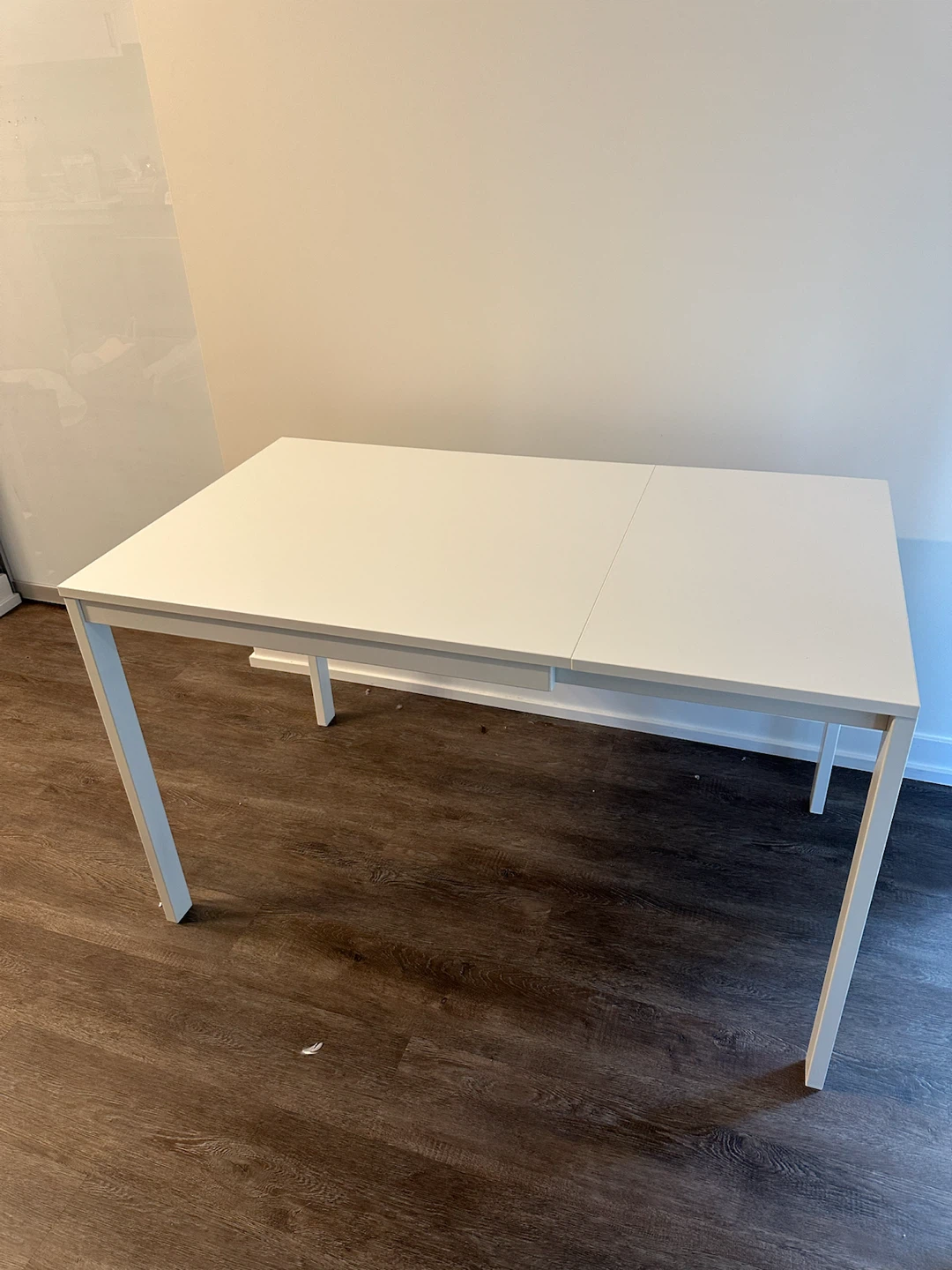 IKEA White Extendable Dining Table - photo 2